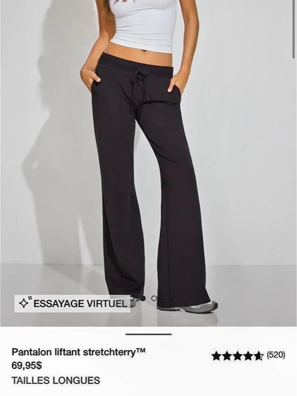 Stradivarius Pantalon liftin stretchtechy™ Black Wide Leg Pants